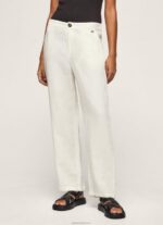 ⁦נשים 4N8XB311 Pepe Jeans מוּס מכנס ישר מבד זורם⁩ – תמונה ⁦2⁩
