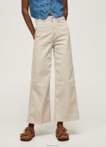 ⁦נשים 4N8XB312 Pepe Jeans אֶבֶן מכנסי כותנה מתרחבים⁩ – תמונה ⁦2⁩