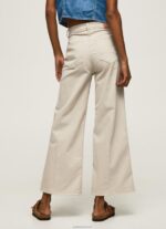 ⁦נשים 4N8XB312 Pepe Jeans אֶבֶן מכנסי כותנה מתרחבים⁩ – תמונה ⁦4⁩