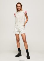 ⁦נשים 4N8XB322 Pepe Jeans רַב חולצת מאו עם פרטים רקומים⁩ – תמונה ⁦2⁩