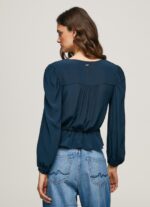 ⁦נשים 4N8XB325 Pepe Jeans dulwich חלק עליון עם צווארון V⁩ – תמונה ⁦4⁩
