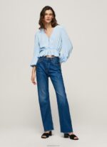 ⁦נשים 4N8XB326 Pepe Jeans מִפרָץ חלק עליון עם צווארון V⁩ – תמונה ⁦2⁩