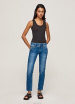 נשים 4N8XB32 Pepe Jeans דֵנִים ג'ינס בגזרה ישרה באמצע המותן