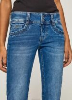 ⁦נשים 4N8XB32 Pepe Jeans דֵנִים ג'ינס בגזרה ישרה באמצע המותן⁩ – תמונה ⁦3⁩