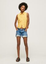 ⁦נשים 4N8XB330 Pepe Jeans זוהר חולצה עם שרוולים פתוחים⁩ – תמונה ⁦2⁩