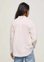 ⁦נשים 4N8XB332 Pepe Jeans ורוד רך חולצה רגילה עם הדפס פסים⁩ – תמונה ⁦4⁩