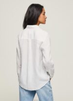 ⁦נשים 4N8XB333 Pepe Jeans לבן חולצה חלקה בכושר רגיל⁩ – תמונה ⁦4⁩