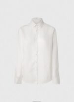 ⁦נשים 4N8XB333 Pepe Jeans לבן חולצה חלקה בכושר רגיל⁩ – תמונה ⁦5⁩