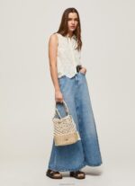⁦נשים 4N8XB337 Pepe Jeans לבן חולצה עם שרוולים פתוחים⁩ – תמונה ⁦2⁩