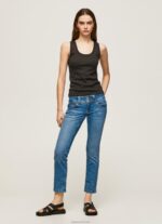נשים 4N8XB33 Pepe Jeans דֵנִים ג'ינס עם מותניים נמוכים ונוס בהתאמה רגילה