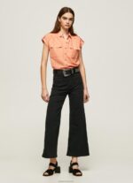 נשים 4N8XB340 Pepe Jeans אפרסק חולצת שימוש עם שרוולים קצרים