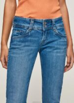 ⁦נשים 4N8XB34 Pepe Jeans דֵנִים ג'ינס בגזרה ישרה באמצע המותן⁩ – תמונה ⁦3⁩
