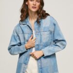 נשים 4N8XB352 Pepe Jeans דֵנִים חולצת ג'ינס בכושר רגיל