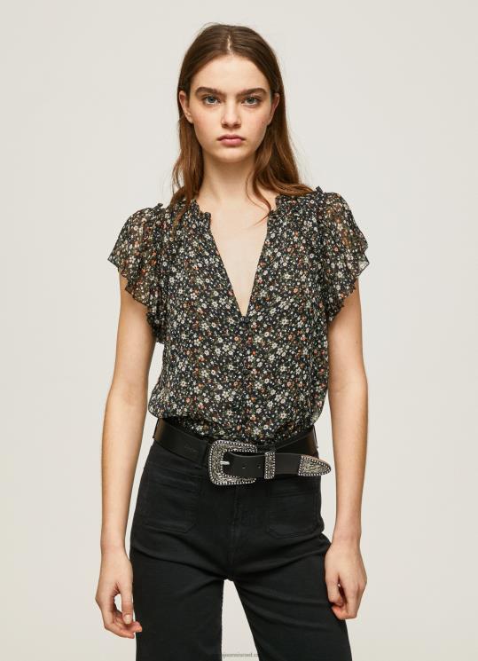 d7a0d7a9d799d79d_4n8xb367_pepe_jeans_d7a8d6b7d791_d797d795d79cd7a6d7aa_d7a9d799d7a4d795d79f_d791d794d793d7a4d7a1_d7a4d7a8d797d79.jpg נשים 4N8XB367 Pepe Jeans רַב חולצת שיפון בהדפס פרחים – תמונה 1