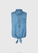 ⁦נשים 4N8XB368 Pepe Jeans דֵנִים חולצה ללא שרוולים בכושר רגיל⁩ – תמונה ⁦5⁩