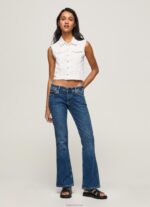 נשים 4N8XB36 Pepe Jeans דֵנִים ג'ינס חדש של פימליקו בהתאמה רגילה באמצע מותן