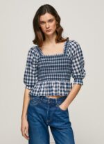 ⁦נשים 4N8XB370 Pepe Jeans רַב הדפס משובץ חלק עליון בהתאמה חתוכה⁩ – תמונה ⁦3⁩