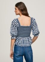 ⁦נשים 4N8XB370 Pepe Jeans רַב הדפס משובץ חלק עליון בהתאמה חתוכה⁩ – תמונה ⁦4⁩