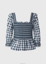 ⁦נשים 4N8XB370 Pepe Jeans רַב הדפס משובץ חלק עליון בהתאמה חתוכה⁩ – תמונה ⁦5⁩