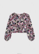 ⁦נשים 4N8XB377 Pepe Jeans רַב חלק עליון בגזרה קצוצה בהדפס פייזלי⁩ – תמונה ⁦5⁩