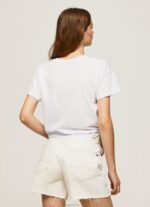 ⁦נשים 4N8XB380 Pepe Jeans סטודיו אדום חולצת כותנה מודפסת פרחונית⁩ – תמונה ⁦4⁩