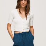 נשים 4N8XB383 Pepe Jeans מוּס חולצת קרדיגן מצולעים