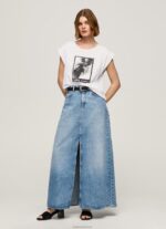 ⁦נשים 4N8XB387 Pepe Jeans לבן חולצה בהדפס תמונות⁩ – תמונה ⁦2⁩