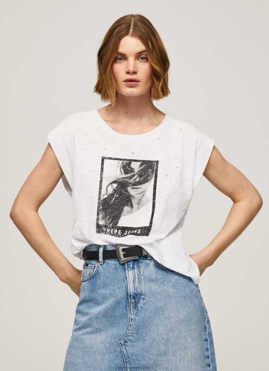 d7a0d7a9d799d79d_4n8xb387_pepe_jeans_d79cd791d79f_d797d795d79cd7a6d794_d791d794d793d7a4d7a1_d7aad79ed795d7a0d795d7aa.jpg נשים 4N8XB387 Pepe Jeans לבן חולצה בהדפס תמונות – תמונה 1