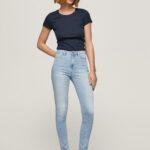 נשים 4N8XB38 Pepe Jeans דֵנִים ג'ינס סקיני בכושר דיון גבוה