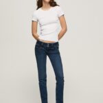 נשים 4N8XB3 Pepe Jeans דֵנִים ג'ינס עם מותניים נמוכים בהתאמה ישרה ונוס