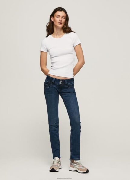 נשים 4N8XB3 Pepe Jeans דֵנִים ג'ינס עם מותניים נמוכים בהתאמה ישרה ונוס