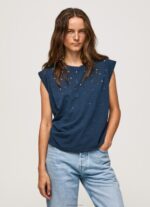 ⁦נשים 4N8XB406 Pepe Jeans dulwich חולצת טריקו עם שרוולים משיש⁩ – תמונה ⁦3⁩