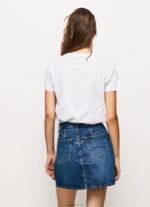 ⁦נשים 4N8XB411 Pepe Jeans לבן חולצת טריקו כותנה לוגו מודפס⁩ – תמונה ⁦4⁩