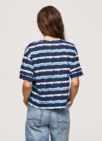⁦נשים 4N8XB413 Pepe Jeans dulwich חולצת טריקו מכותנה עם פסים דהויים⁩ – תמונה ⁦4⁩