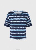 ⁦נשים 4N8XB413 Pepe Jeans dulwich חולצת טריקו מכותנה עם פסים דהויים⁩ – תמונה ⁦5⁩