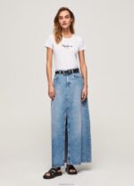 ⁦נשים 4N8XB416 Pepe Jeans לבן חולצת לוגו בסיסית⁩ – תמונה ⁦2⁩