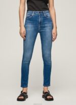 ⁦נשים 4N8XB41 Pepe Jeans דֵנִים ג'ינס סקיני בכושר דיון גבוה⁩ – תמונה ⁦2⁩