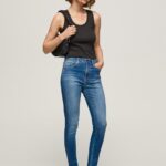 נשים 4N8XB41 Pepe Jeans דֵנִים ג'ינס סקיני בכושר דיון גבוה