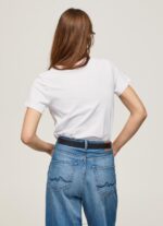 ⁦נשים 4N8XB420 Pepe Jeans לבן חולצת טריקו מכותנה עם שרוולים קצרים⁩ – תמונה ⁦4⁩