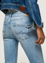 ⁦נשים 4N8XB42 Pepe Jeans דֵנִים ג'ינס בגזרת סקיני פיקסי בינונית⁩ – תמונה ⁦5⁩