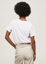 ⁦נשים 4N8XB432 Pepe Jeans לבן חולצה בהדפס תמונות⁩ – תמונה ⁦4⁩
