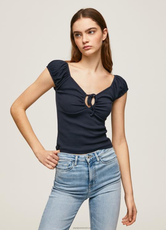 d7a0d7a9d799d79d_4n8xb438_pepe_jeans_dulwich_d797d795d79cd7a6d7aa_d798d7a8d799d7a7d795_d7a2d79d_d7a6d795d795d790d7a8d795d79f_d79ed7.jpg נשים 4N8XB438 Pepe Jeans dulwich חולצת טריקו עם צווארון מתוק – תמונה 1