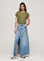 ⁦נשים 4N8XB439 Pepe Jeans טווח חולצת פשתן עם שרוולים בזרועות⁩ – תמונה ⁦4⁩