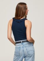 ⁦נשים 4N8XB441 Pepe Jeans dulwich חולצת טריקו עם צווארון סלסולים⁩ – תמונה ⁦4⁩