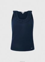 ⁦נשים 4N8XB441 Pepe Jeans dulwich חולצת טריקו עם צווארון סלסולים⁩ – תמונה ⁦5⁩