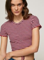 ⁦נשים 4N8XB442 Pepe Jeans רַב חולצת טריקו בהדפס פסים⁩ – תמונה ⁦3⁩