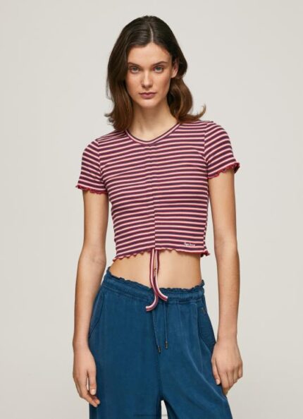נשים 4N8XB442 Pepe Jeans רַב חולצת טריקו בהדפס פסים