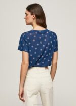 ⁦נשים 4N8XB444 Pepe Jeans רַב חולצת טריקו בהדפס פרחים⁩ – תמונה ⁦4⁩