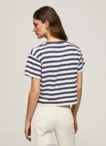 ⁦נשים 4N8XB450 Pepe Jeans אוקיינוס חולצת טריקו בהדפס פסים⁩ – תמונה ⁦4⁩