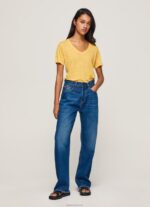 ⁦נשים 4N8XB453 Pepe Jeans זוהר חולצת טי עם צווארון V בפשתן⁩ – תמונה ⁦2⁩